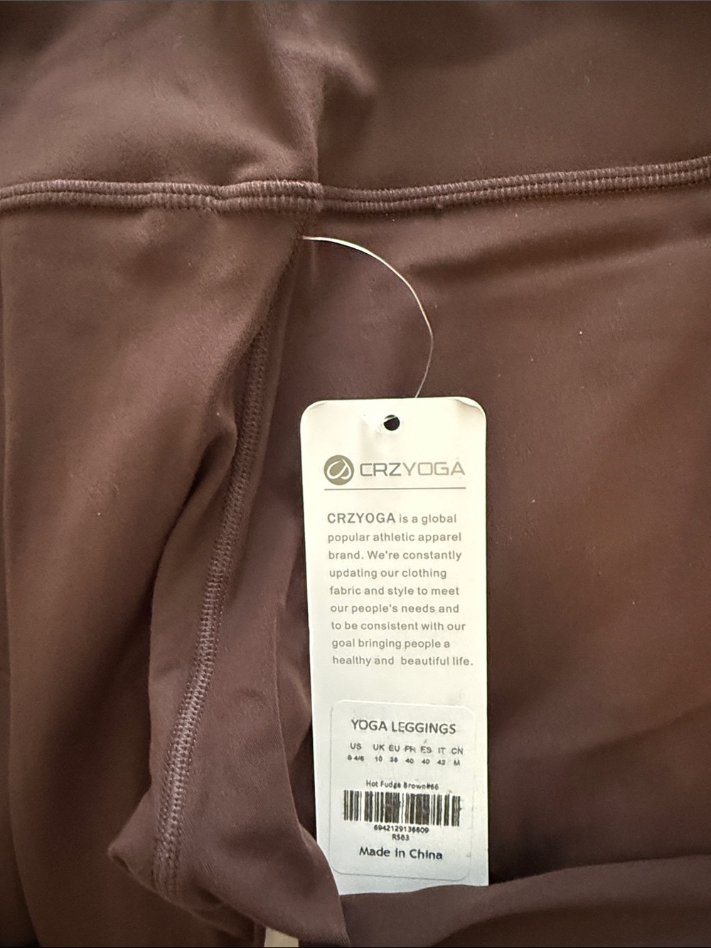 NWT CRZ yoga brown leggings. Size small - Picture 3 of 4